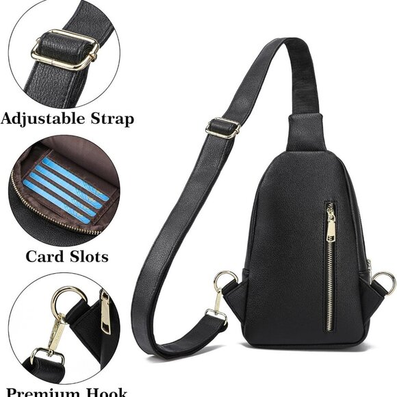 INICAT Small Sling Bag Crossbody Vegan Leather Fanny Packs for Women Fashionable - Picture 6 of 8